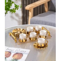 Gold Plated Ceramic Espresso Cup
